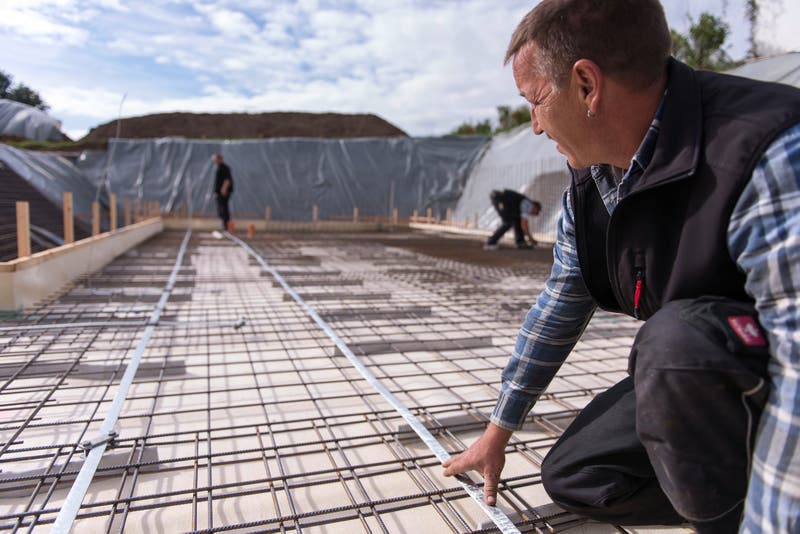Construction work, groundworks, earthing system