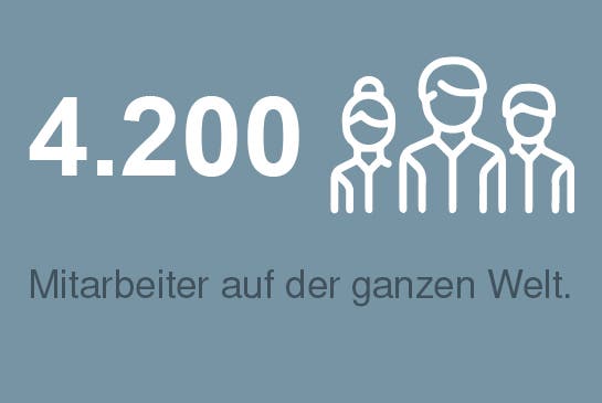 4.200 Mitarbeiter auf der ganzen Welt.