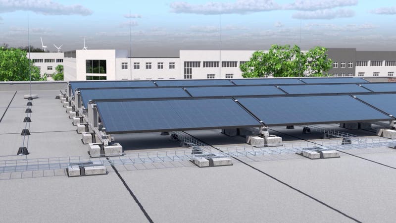 Photovoltaics, flat roof