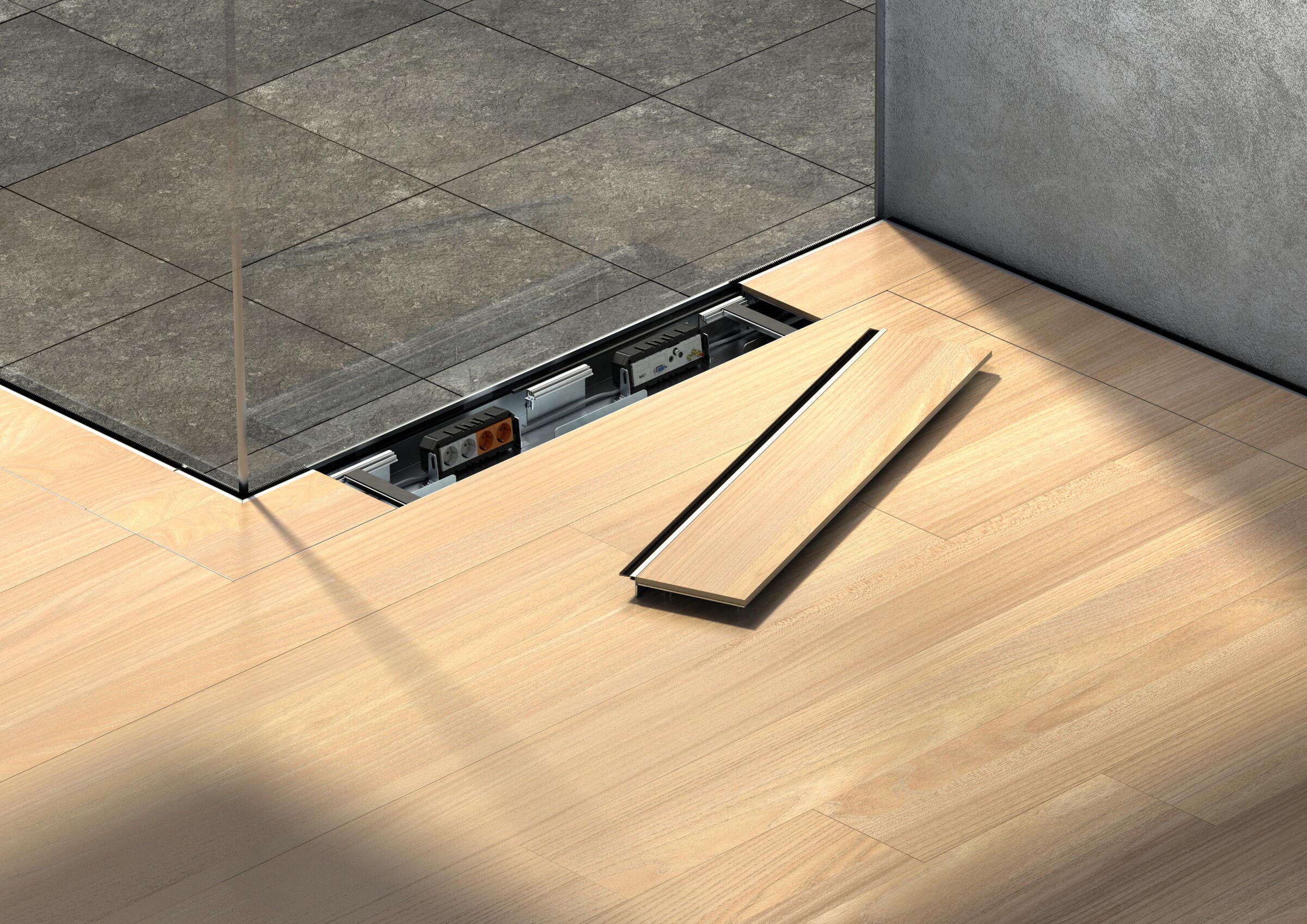 Duct system, brush strip